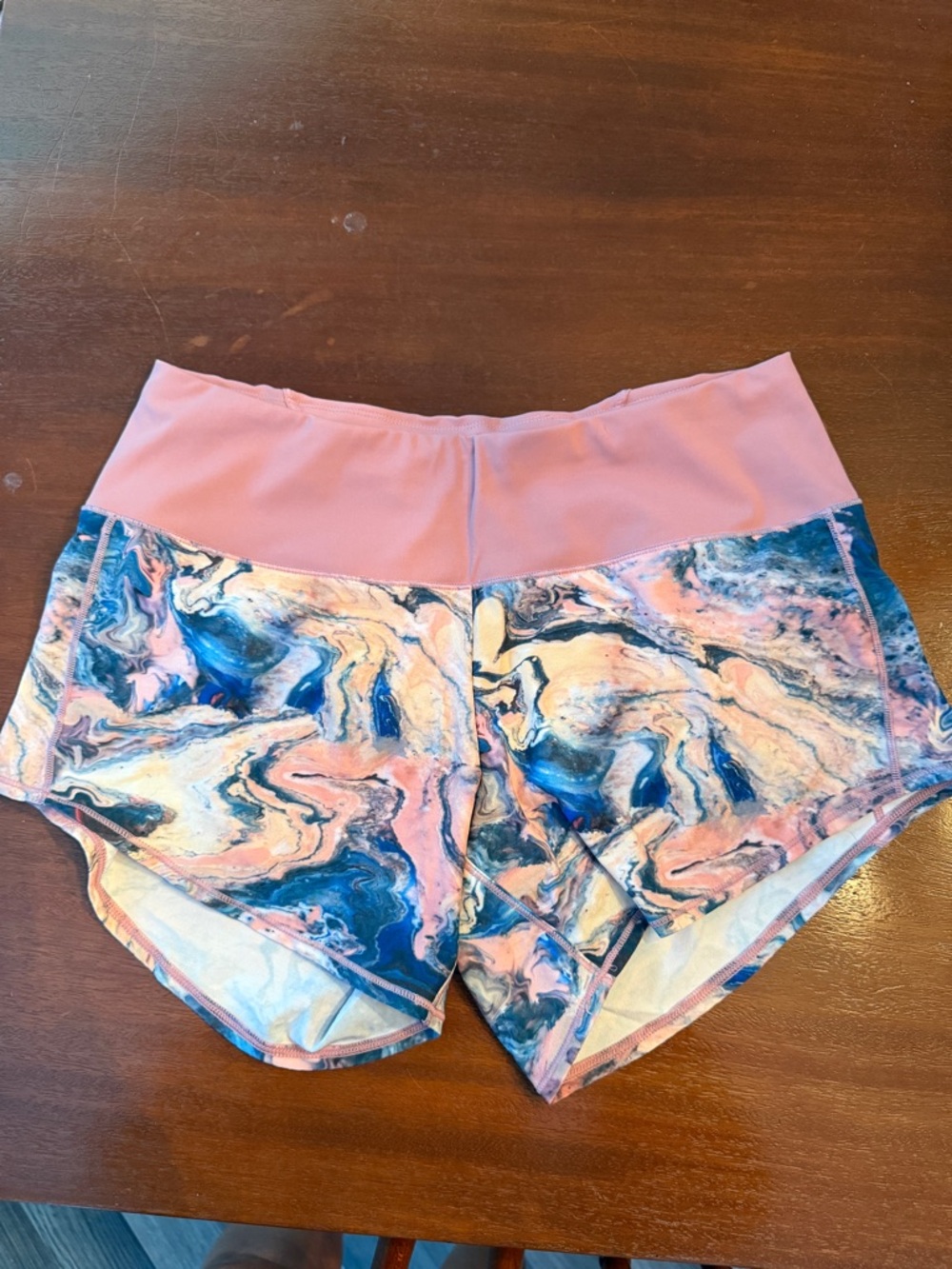 Oiselle Roga Women's Size 4 Pink Marble Athletic Shorts